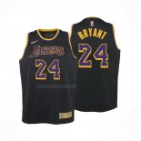 Maglia Bambino Los Angeles Lakers Kobe Bryant NO 24 Earned 2021-22 Nero