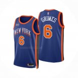 Maglia New York Knicks Quentin Grimes NO 6 Citta 2023-24 Blu