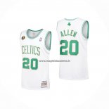 Maglia Boston Celtics Ray Allen NO 20 Hardwood Classics Throwback 2007-08 Bianco