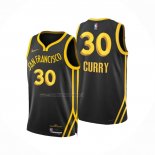 Maglia Golden State Warriors Stephen Curry NO 30 Citta 2023-24 Nero