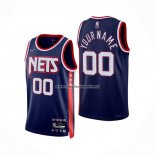 Maglia Brooklyn Nets Personalizzate Citta 2021-22 Blu