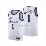 Maglia Los Angeles Lakers D'Angelo Russell NO 1 Citta 2022-23 Bianco