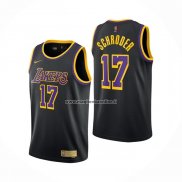 Maglia Los Angeles Lakers Dennis Schroder NO 17 Earned 2020-21 Nero