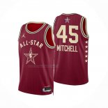 Maglia All Star 2024 Cleveland Cavaliers Donovan Mitchell NO 45 Rosso