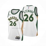 Maglia Boston Celtics DJ Steward NO 26 Citta 2023-24 Bianco