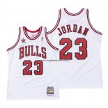 Maglia Chicago Bulls Michael Jordan NO 23 Mitchell & Ness 1997 Bianco