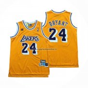 Maglia Los Angeles Lakers Kobe Bryant NO 24 Retro Giallo