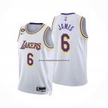 Maglia Los Angeles Lakers LeBron James NO 6 Association 2022-23 Bianco