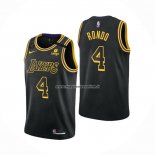 Maglia Los Angeles Lakers Rajon Rondo NO 4 Mamba 2021-22 Nero