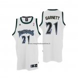 Maglia Minnesota Timberwolves Kevin Garnett NO 21 Retro Bianco