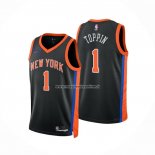 Maglia New York Knicks Obi Toppin NO 1 Citta 2022-23 Nero