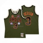 Maglia Philadelphia 76Ers Allen Iverson NO 3 Mitchell & Ness 1996-97 Verde