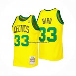 Maglia Boston Celtics Larry Bird NO 33 Mitchell & Ness 1985-86 Giallo