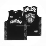 Maglia Brooklyn Nets x AAPE Nero