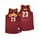 Maglia Cleveland Cavaliers Lebron James NO 23 Mitchell & Ness 2015-16 Rosso