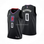 Maglia Los Angeles Clippers Russell Westbrook NO 0 Statement 2022-23 Nero