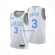 Maglia Los Angeles Lakers Anthony Davis NO 3 Classic 2022-23 Bianco