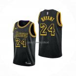 Maglia Los Angeles Lakers Kobe Bryant NO 24 Citta 2017-18 Nero