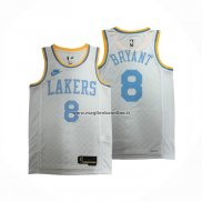 Maglia Los Angeles Lakers Kobe Bryant NO 8 Classic 2022-23 Blanco