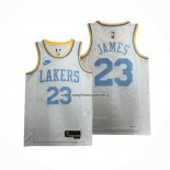 Maglia Los Angeles Lakers LeBron James NO 23 Classic 2022-23 Blanco