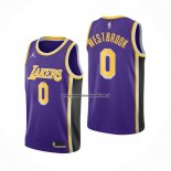 Maglia Los Angeles Lakers Russell Westbrook NO 0 Statement 2021-22 Viola