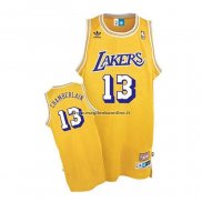 Maglia Los Angeles Lakers Wilt Chamberlain NO 13 Retro Giallo