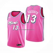 Maglia Miami Heat Bam Adebayo NO 13 Earned 2018-19 Rosa
