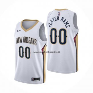 Maglia New Orleans Pelicans Personalizzate Association 2020-21 Bianco