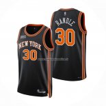 Maglia New York Knicks Julius Randl NO 30 Citta 2021-22 Nero