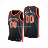 Maglia New York Knicks Personalizada Ciudad 2022-23 Negro