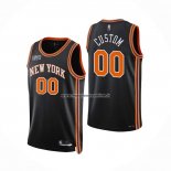 Maglia New York Knicks Personalizzate Citta 2021-22 Nero