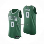 Maglia Boston Celtics Jayson Tatum NO 0 Icon Autentico Verde
