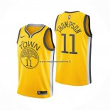 Maglia Golden State Warriors Klay Thompson NO 11 Earned Giallo