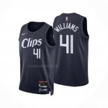 Maglia Los Angeles Clippers Bryson Williams NO 41 Citta 2023-24 Blu
