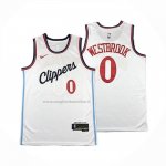 Maglia Los Angeles Clippers Russell Westbrook NO 0 Association 2024-25 Bianco