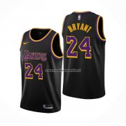 Maglia Los Angeles Lakers Kobe Bryant NO 24 Earned 2020-21 Nero