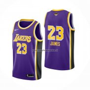Maglia Los Angeles Lakers LeBron James NO 23 Statement 2020 Final Bound Viola