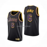 Maglia Los Angeles Lakers LeBron James NO 6 Earned 2021-22 Nero