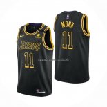 Maglia Los Angeles Lakers Malik Monk NO 11 Mamba 2021-22 Nero