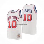 Maglia New York Knicks Walt Frazier NO 10 Mitchell & Ness Bianco