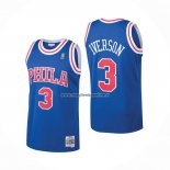 Maglia Philadelphia 76ers Allen Iverson NO 3 Mitchell & Ness 1996-97 Blu
