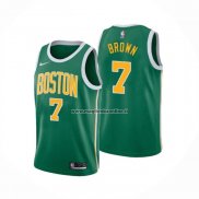 Maglia Boston Celtics Jaylen Brown NO 7 Earned 2018-19 Verde