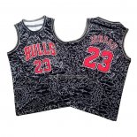 Maglia Chicago Bulls Michael Jordan NO 23 Mitchell & Ness Nero2