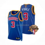 Maglia Golden State Warriors Jordan Poole NO 3 Classic 2022 NBA Finals Blu