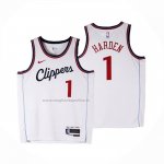 Maglia Los Angeles Clippers James Harden NO 1 Association 2024-25 Bianco
