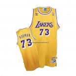 Maglia Los Angeles Lakers Dennis Rodman NO 73 Retro Giallo