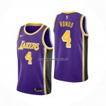 Maglia Los Angeles Lakers Rajon Rondo NO 4 Statement 2021-22 Viola
