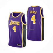 Maglia Los Angeles Lakers Rajon Rondo NO 4 Statement 2021-22 Viola