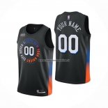 Maglia New York Knicks Personalizzate Citta 2020-21 Nero