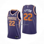 Maglia Phoenix Suns Deandre Ayton NO 22 Icon 2021 Viola